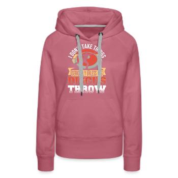 Discus Throw Discus Thrower cadeau - Sweat à capuche Premium bio Femme - mauve - Devant - Isabella (175cm)
