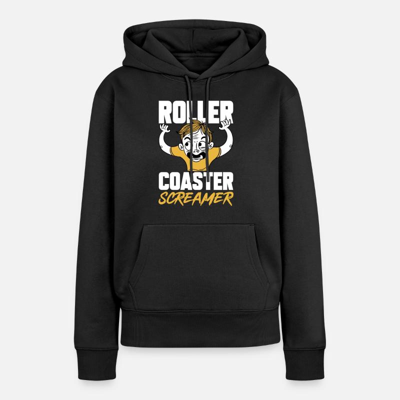 Roller Coaster Parc d’attractions Roller Coaster - Sweat à capuche Premium bio Femme - noir