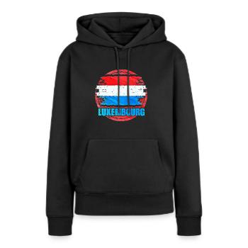 Luxembourg - Sweat à capuche Premium bio Femme - noir - Devant - Julia (174cm)