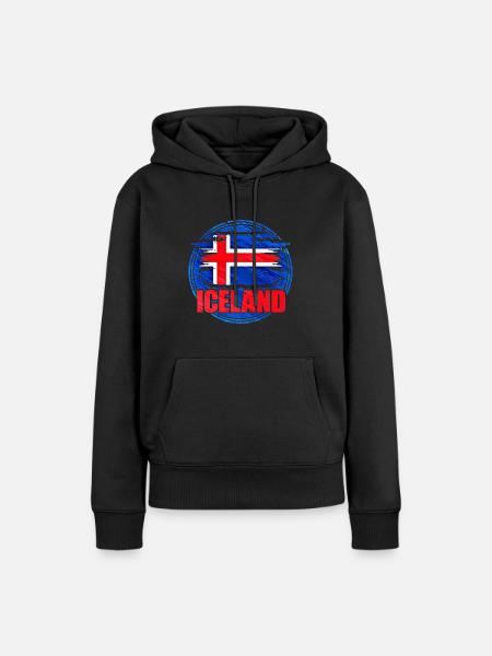 Island - Frauen Premium Bio Hoodie - Schwarz