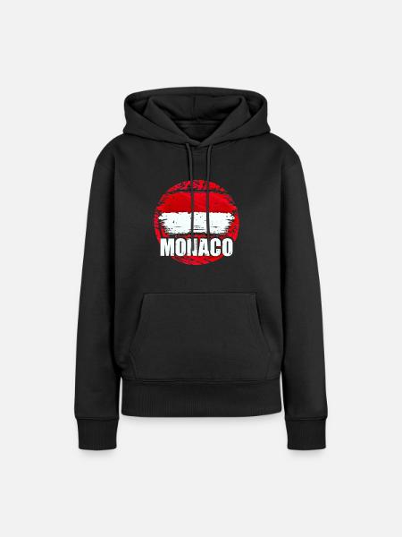 Monaco - Frauen Premium Bio Hoodie - Schwarz