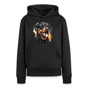 Rottweiler - Sweat à capuche Premium bio Femme - noir - Devant - Julia (174cm)