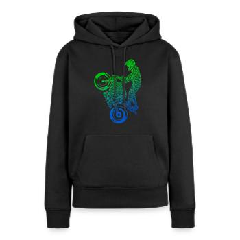 Rennmotorrad Motorrad Fahrer Jungen Rennmaschine - Frauen Premium Bio Hoodie - Schwarz - Vorne - Julia (174cm)
