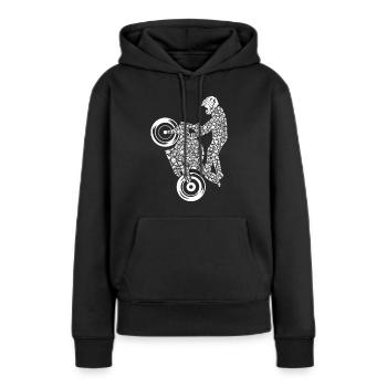 Rennmotorrad Motorrad Fahrer Herren Rennmaschine - Frauen Premium Bio Hoodie - Schwarz - Vorne - Julia (174cm)