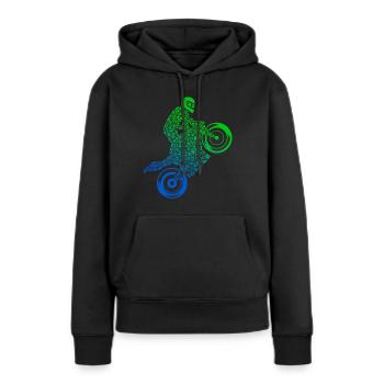 Rennmaschine Motorrad Fahrer Jungen Rennmotorrad - Frauen Premium Bio Hoodie - Schwarz - Vorne - Julia (174cm)