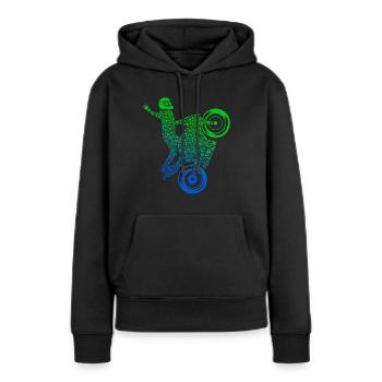 Supersportler Motorrad Fahrer Jungen Rennmaschine - Frauen Premium Bio Hoodie - Schwarz - Vorne - Julia (174cm)