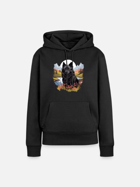 Schipperke - Frauen Premium Bio Hoodie - Schwarz