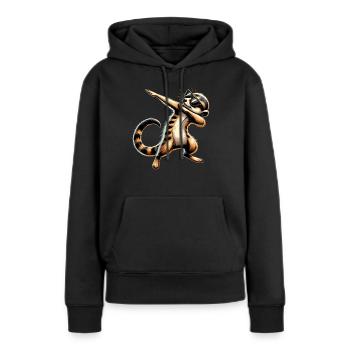 Dabbing Erdmännchen mit Sonnenbrille Cool Erdmännchen - Frauen Premium Bio Hoodie - Schwarz - Vorne - Julia (174cm)