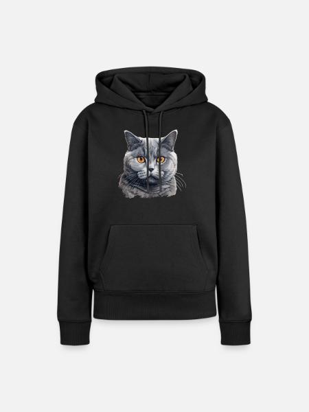 British Shorthair - Frauen Premium Bio Hoodie - Schwarz