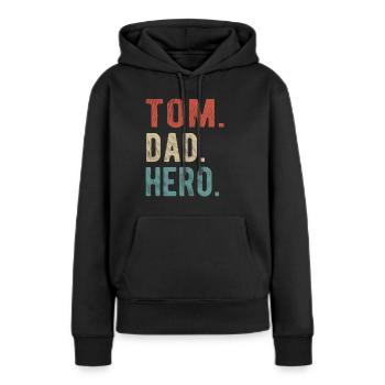 Tom Papa Héros - Sweat à capuche Premium bio Femme - noir - Devant - Julia (174cm)