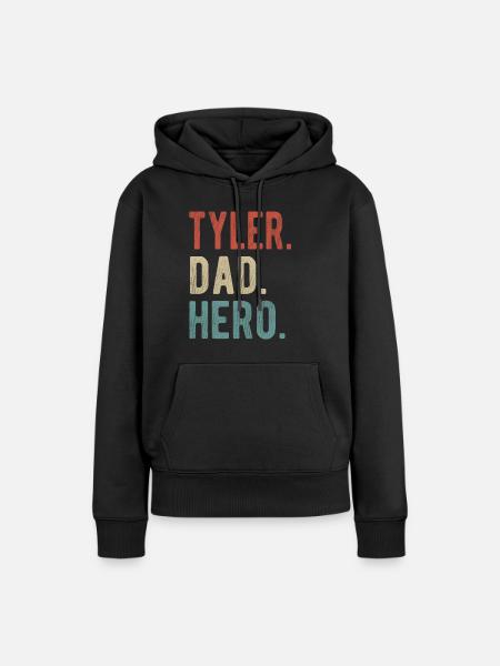 Tyler Papa Held - Frauen Premium Bio Hoodie - Schwarz