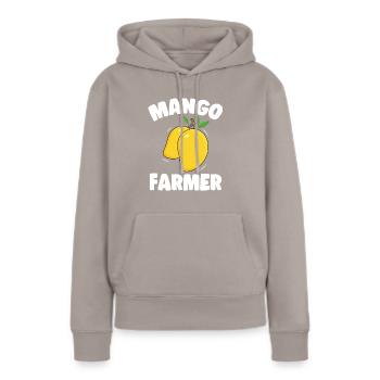Mango Frucht Mango - Frauen Premium Bio Hoodie - Taupe - Vorne - Julia (174cm)