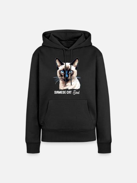 Siamese Cat Siamkatze - Frauen Premium Bio Hoodie - Schwarz