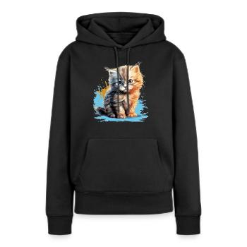 Persian Cat Perser Katze - Frauen Premium Bio Hoodie - Schwarz - Vorne - Julia (174cm)