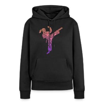 Karaté Fille Artiste Martial Enfants Taekwondo Fille - Sweat à capuche Premium bio Femme - noir - Devant - Julia (174cm)