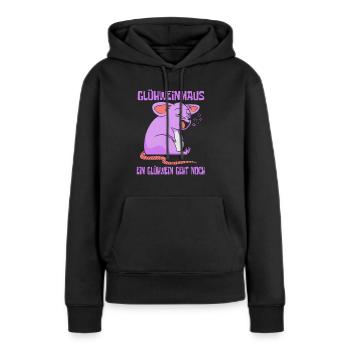 Glühweinmaus Glühwein Weihnachtsmarkt - Frauen Premium Bio Hoodie - Schwarz - Vorne - Julia (174cm)