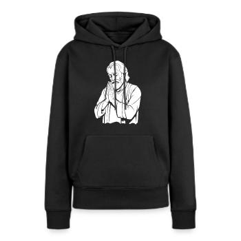 Christ Christentum Beten - Frauen Premium Bio Hoodie - Schwarz - Vorne - Julia (174cm)