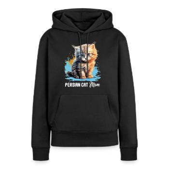 Persian Cat Perser Katze - Frauen Premium Bio Hoodie - Schwarz - Vorne - Julia (174cm)