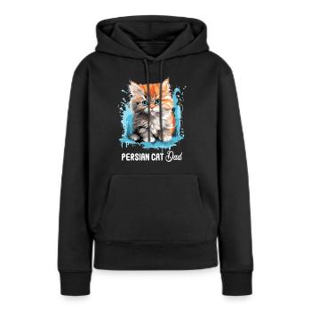 Persian Cat Perser Katze - Frauen Premium Bio Hoodie - Schwarz - Vorne - Julia (174cm)