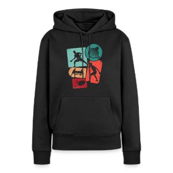 Tischtennisspieler Herren Tischtennis Kinder - Frauen Premium Bio Hoodie - Schwarz - Vorne - Julia (174cm)