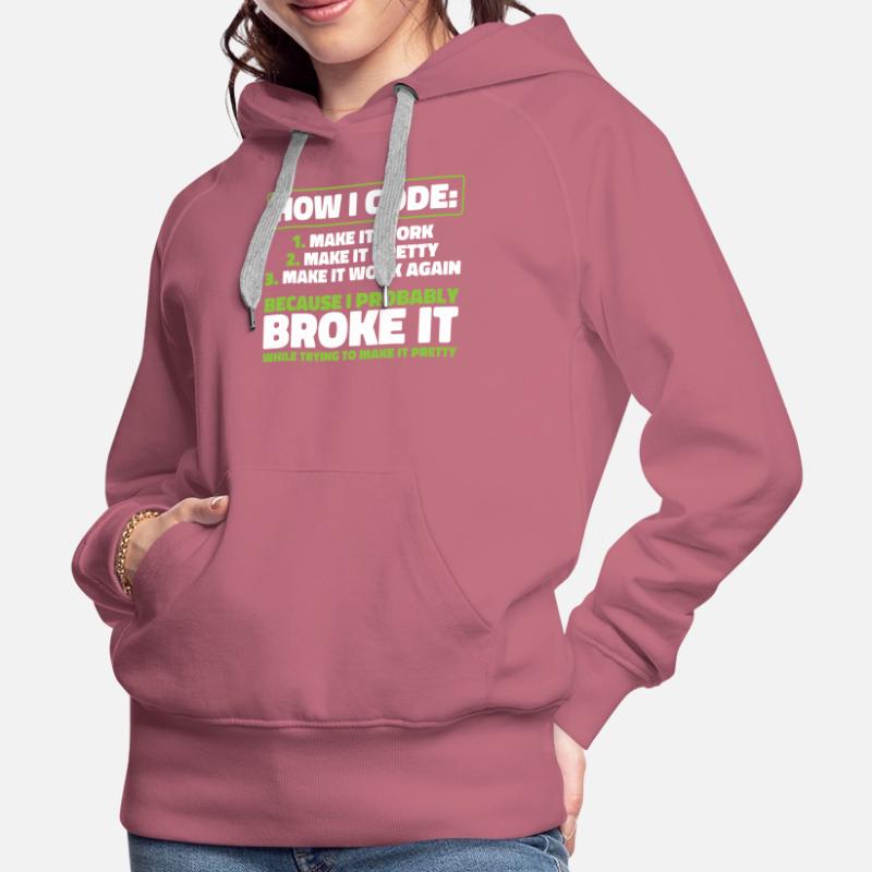 Entwickler Coder Programmierer Frauen Premium Bio Hoodie