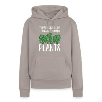 Monstera Deliciosa Albo Plante d’intérieur botanique - Sweat à capuche Premium bio Femme - taupe - Devant - Julia (174cm)