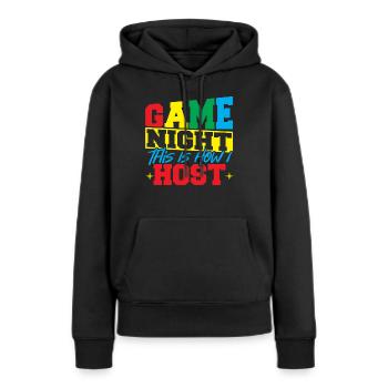 Jeux de société jeu de société cadeau - Sweat à capuche Premium bio Femme - noir - Devant - Julia (174cm)