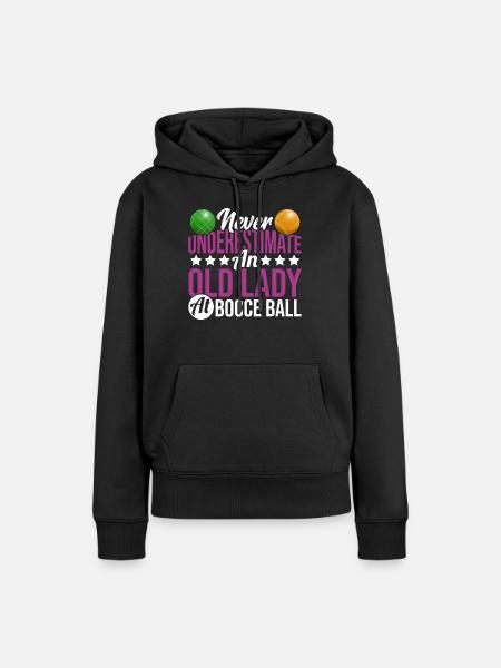 Boccia - Frauen Premium Bio Hoodie - Schwarz