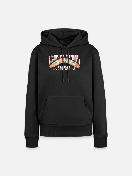 Australian Aboriginal - Frauen Premium Bio Hoodie - Schwarz