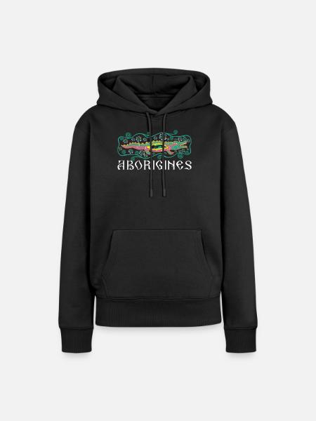 Aborigines - Frauen Premium Bio Hoodie - Schwarz