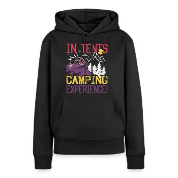 In tents camping experience! - Frauen Premium Bio Hoodie - Schwarz - Vorne - Julia (174cm)