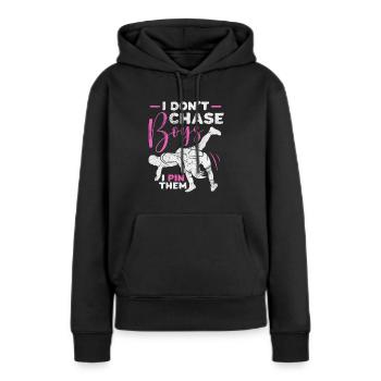 Wrestling - Frauen Premium Bio Hoodie - Schwarz - Vorne - Julia (174cm)