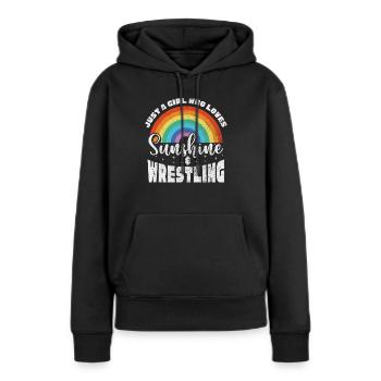 Wrestling - Frauen Premium Bio Hoodie - Schwarz - Vorne - Julia (174cm)