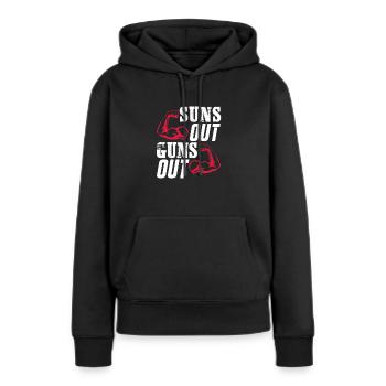 Bodybuilder Body Building Fitness Gym Geschenk - Frauen Premium Bio Hoodie - Schwarz - Vorne - Julia (174cm)