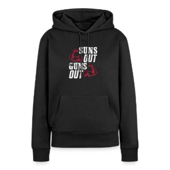Bodybuilder - Frauen Premium Bio Hoodie - Schwarz - Vorne - Julia (174cm)