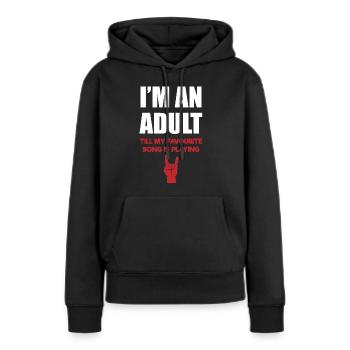 Bis Mein Song Spielt Rockerhand - Frauen Premium Bio Hoodie - Schwarz - Vorne - Julia (174cm)