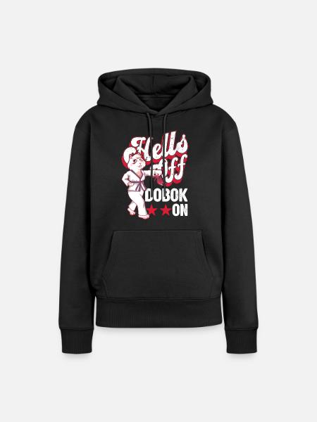Absätze von Dobok an - Frauen Premium Bio Hoodie - Schwarz