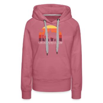 Karthager Nerd - Frauen Premium Bio Hoodie - Malve - Vorne - Isabella (175cm)