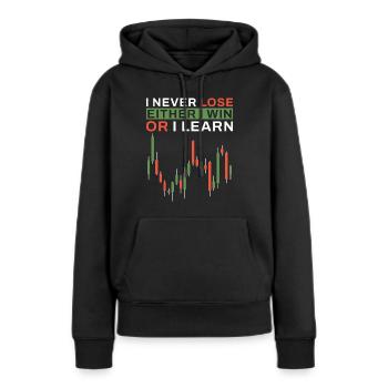 Stock Market Daytrading - Frauen Premium Bio Hoodie - Schwarz - Vorne - Julia (174cm)