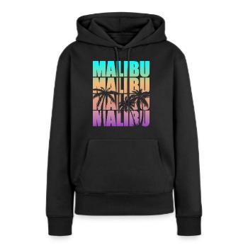 Malibu Summer Vibes Tropical Flair - Sweat à capuche Premium bio Femme - noir - Devant - Julia (174cm)