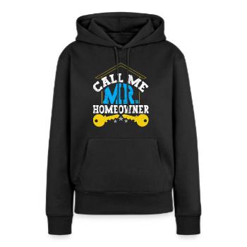Mr. Homeowner - Frauen Premium Bio Hoodie - Schwarz - Vorne - Julia (174cm)