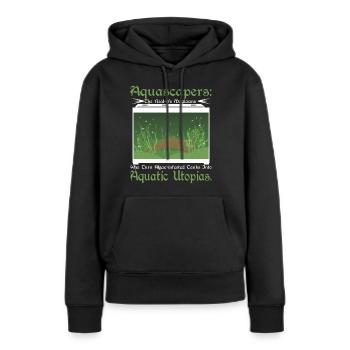 Aquascapers, les magiciens de la vie réelle - Sweat à capuche Premium bio Femme - noir - Devant - Julia (174cm)
