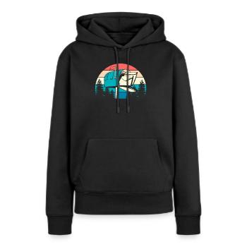 Postbote Briefträger - Frauen Premium Bio Hoodie - Schwarz - Vorne - Julia (174cm)