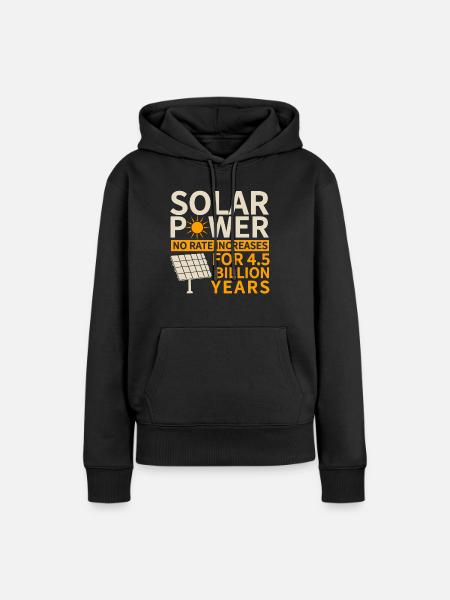 Solarmodul Solarenergie Solarstrom - Frauen Premium Bio Hoodie - Schwarz