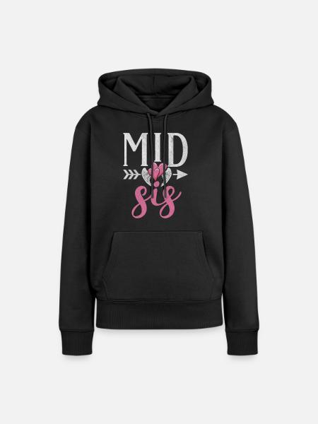 Middle Sister Gifts - Frauen Premium Bio Hoodie - Schwarz