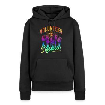 Volunteer Squad - Women’s Premium Organic Hoodie - black - Front - Julia (174cm)