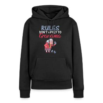 Grandma Gifts - Frauen Premium Bio Hoodie - Schwarz - Vorne - Julia (174cm)