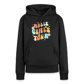 Visite des filles de Malle - Sweat à capuche Premium bio Femme - noir - Devant - Julia (174cm)