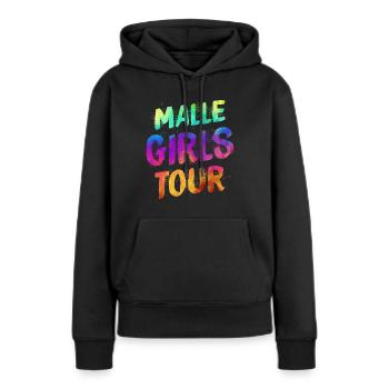 Visite des filles de Malle - Sweat à capuche Premium bio Femme - noir - Devant - Julia (174cm)
