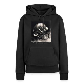 Gridiron Football Touchdown am amerikanischen Spieltag - Frauen Premium Bio Hoodie - Schwarz - Vorne - Julia (174cm)